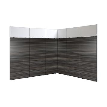 FlexiSlot®Kanallı Pano Fuar Standı „Style-Black“ 2.850 x 2.800 mm Köşe standı