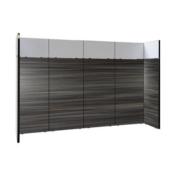 FlexiSlot-® Kanallı Pano Fuar Standı „Style-Black“ - 3.900 x 800 mm Ana stand