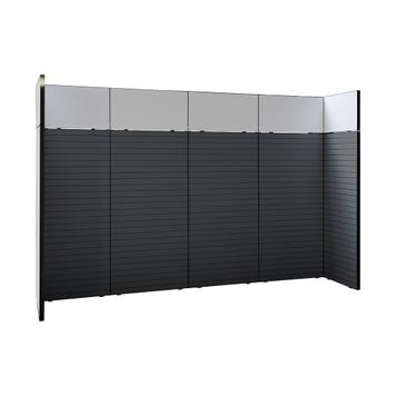 FlexiSlot-® Kanallı Pano Fuar Standı „Style-Black“ - 3.900 x 800 mm Ana stand