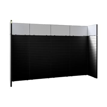 FlexiSlot-® Kanallı Pano Fuar Standı „Style-Black“ - 3.900 x 800 mm Ana stand