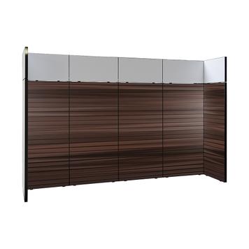 FlexiSlot-® Kanallı Pano Fuar Standı „Style-Black“ - 3.900 x 800 mm Ana stand